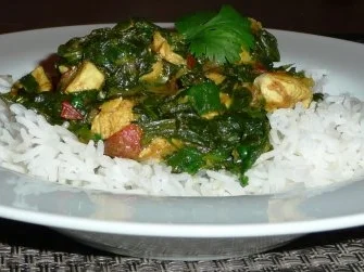 Rezept: Hühnchencurry mit Blattspinat Bild Nr. 2 Hühnchencurry mit Blattspinat - Rezept - Bild Nr. 2