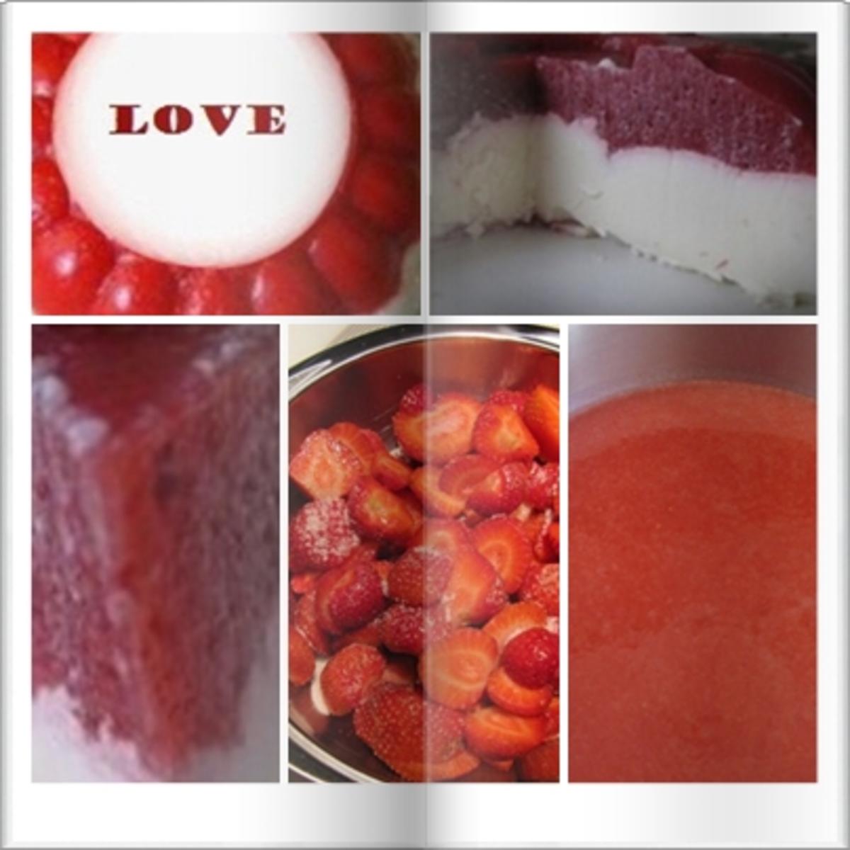 Erdbeermus Kokostorte ohne Boden zum Valentinstag - Rezept - Bild Nr. 16
