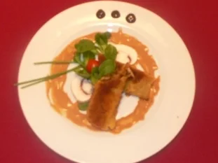 Rezept: Panierte Pilzrolle mit Trüffelaroma Panierte Pilzrolle mit Trüffelaroma - Rezept