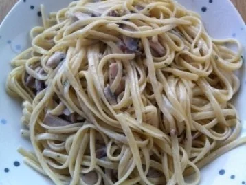 Pasta in Pilz-Sahnesauce - Rezept
