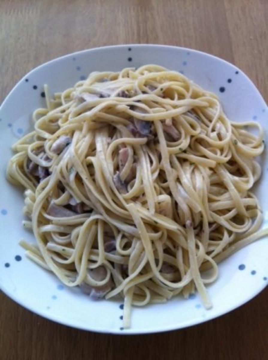 Bilder für Pasta in Pilz-Sahnesauce - Rezept