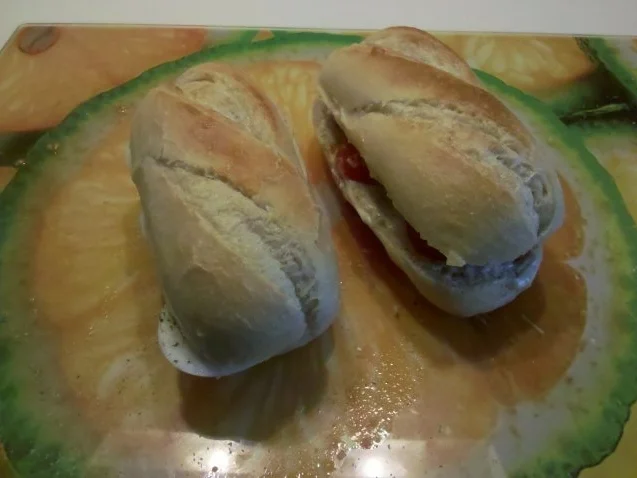 Rezept: Abendbrot: Baguettbrötchen mit Tomate und Ei Bild Nr. 7 Abendbrot: Baguettbrötchen mit Tomate und Ei - Rezept - Bild Nr. 7