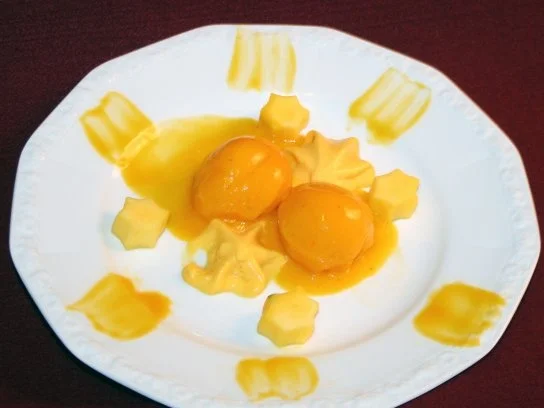 Mango-Chili-Sorbet mit Mango-Espuma - Rezept