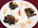 Rindfleisch mit dreierlei Pilzen und Jasminreis - Rezept