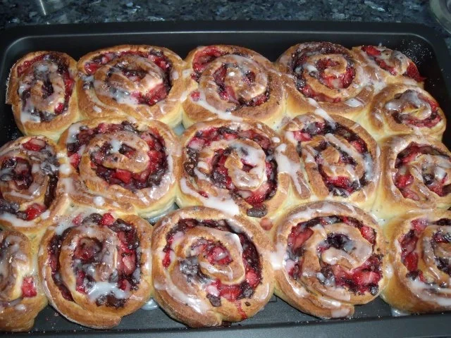 Erdbeer-Schokoladen-Schnecken - Rezept - Bild Nr. 3