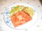 Gebratener Leberkäse mit Rahmgemüse - Rezept