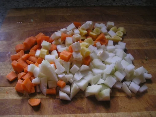 Rezept: Gebratener Leberkäse mit Rahmgemüse Bild Nr. 2 Gebratener Leberkäse mit Rahmgemüse - Rezept - Bild Nr. 2