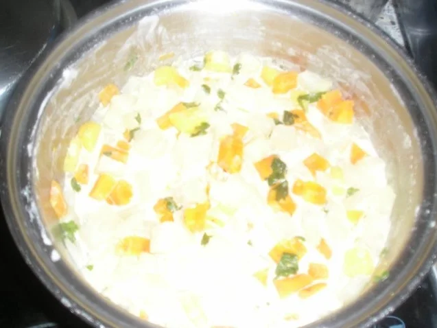 Rezept: Gebratener Leberkäse mit Rahmgemüse Bild Nr. 3 Gebratener Leberkäse mit Rahmgemüse - Rezept - Bild Nr. 3