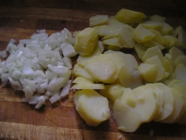 Rezept: Gebratener Leberkäse mit Rahmgemüse Bild Nr. 4 Gebratener Leberkäse mit Rahmgemüse - Rezept - Bild Nr. 4