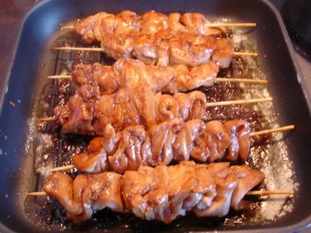 Saté-Spieße mit Erdnusssauce und Champignon-Bratreis - Rezept - Bild Nr. 14