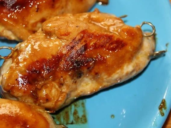 Rezept: Gefüllte Hähnchenbrust in Teriyaki - Honig Marinade Bild Nr. 2 Gefüllte Hähnchenbrust in Teriyaki - Honig Marinade - Rezept - Bild Nr. 2