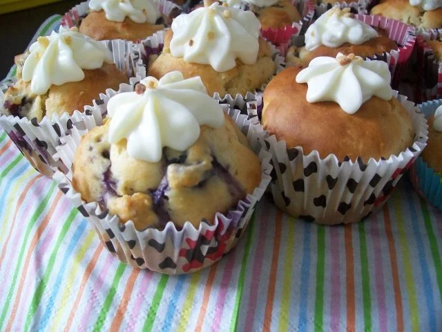 Blaubeer Cupcakes - Rezept