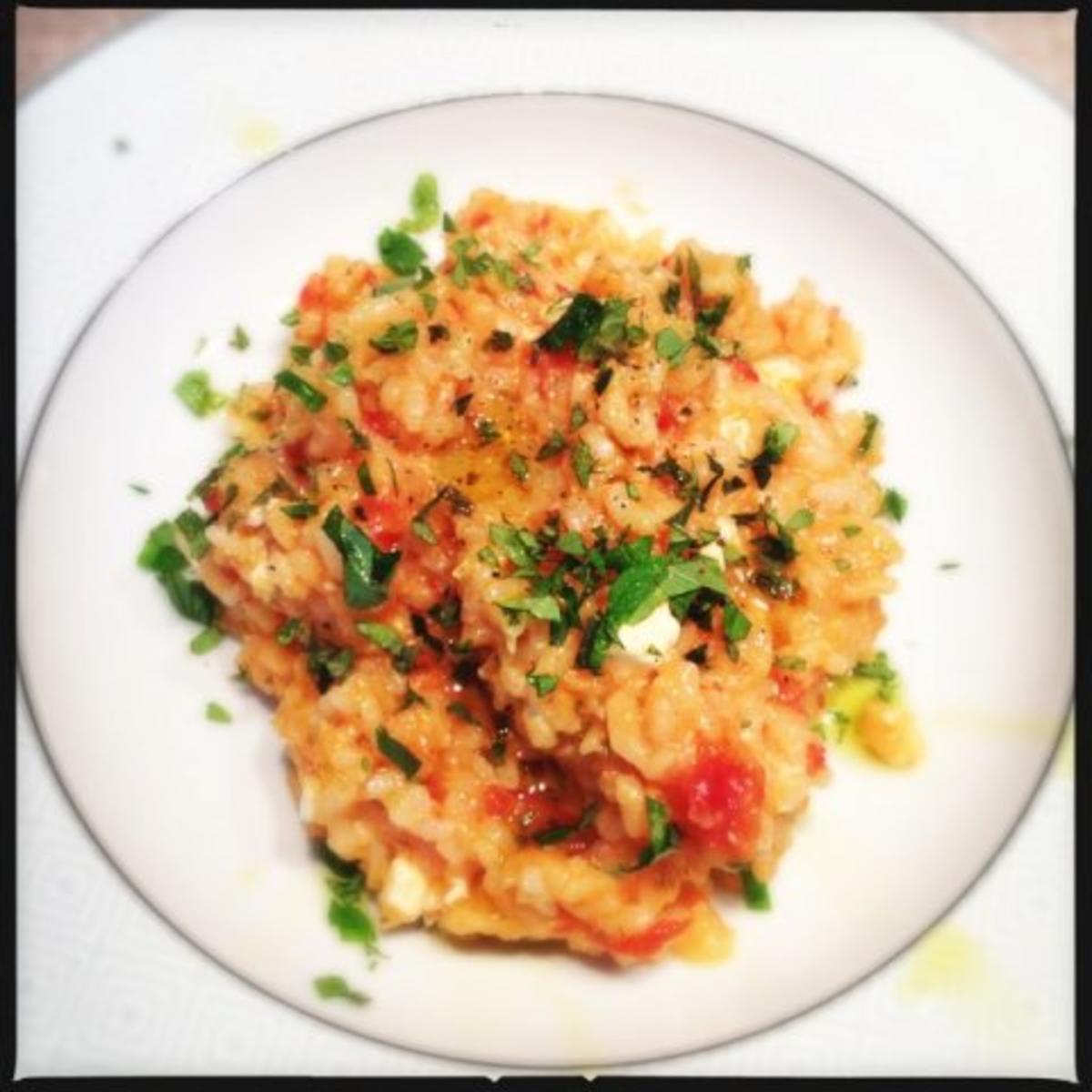 Bilder für Tomaten Risotto mit Feta & Oregano - Rezept