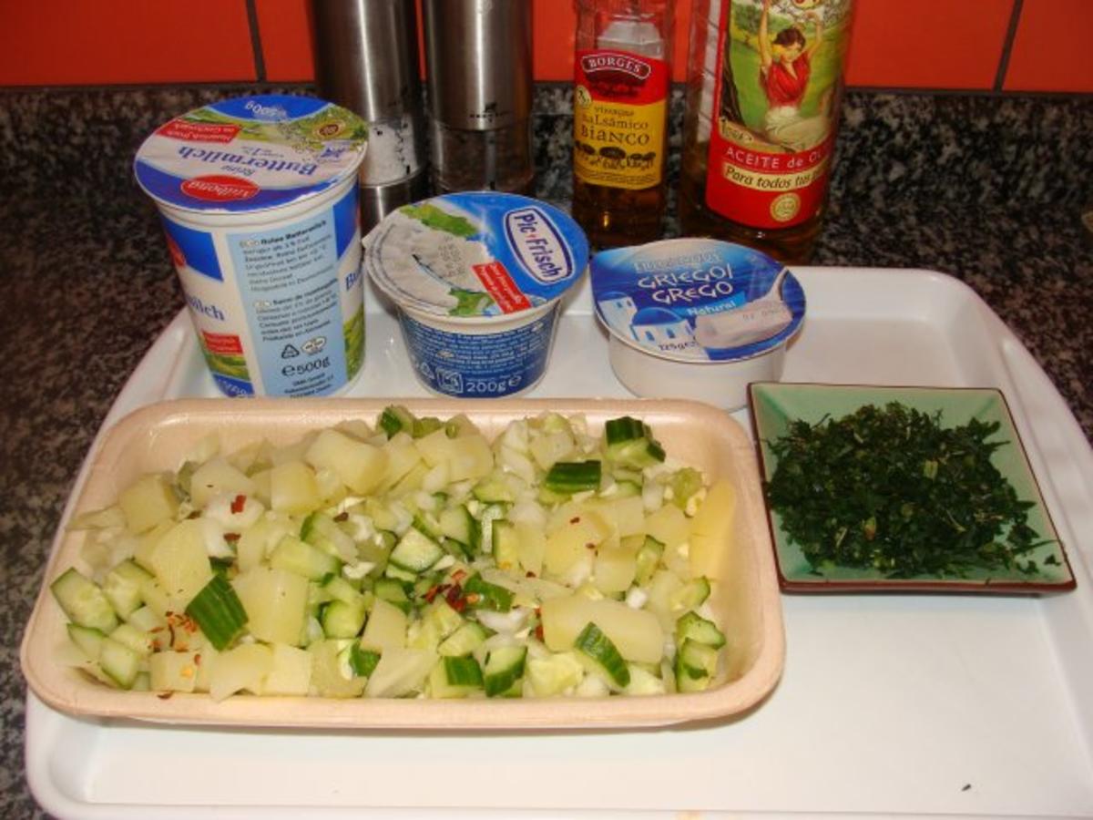 Suppen : Kalte Gurken - Kräuter - Buttermilchsuppe - Rezept - Bild Nr. 3