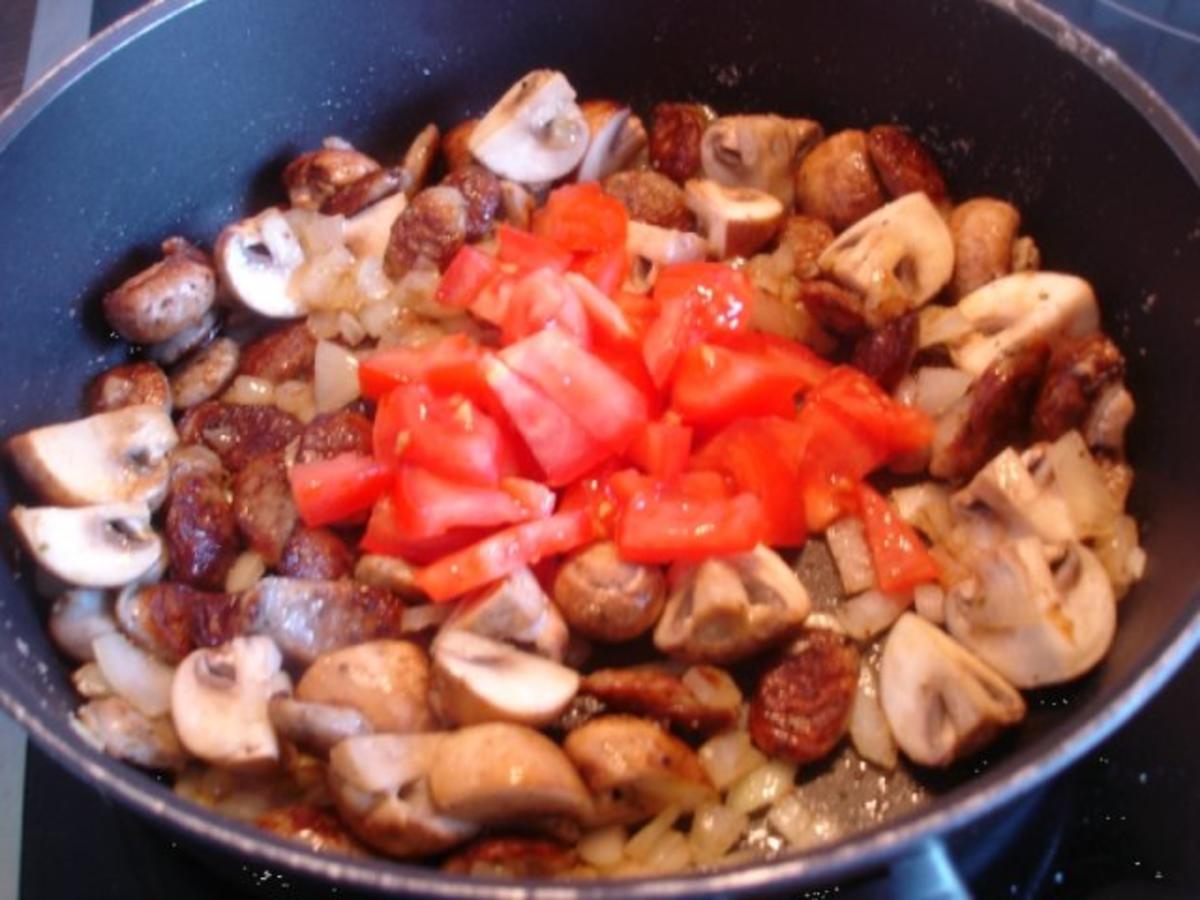 Farfalle mit Champignon-Rahmsauce - Rezept - Bild Nr. 7