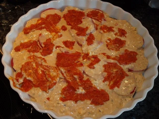 Rezept: Auberginen-Schafskäse-Auflauf; auch als veget.Vorspeise, Beilage oder zum Grillen geeignet Bild Nr. 3 Auberginen-Schafskäse-Auflauf; auch als veget.Vorspeise, Beilage oder zum Grillen geeignet - Rezept - Bild Nr. 3