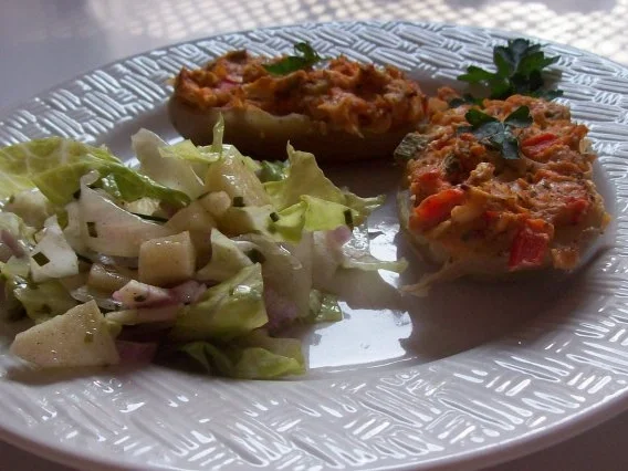 Rezept: Salate: Einfacher grüner Salat mit Apfel und Schalotte Bild Nr. 2 Salate: Einfacher grüner Salat mit Apfel und Schalotte - Rezept - Bild Nr. 2