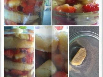 Geschichtete Obstsorten mit Biskuit Keksen - Rezept - Bild Nr. 14