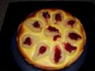 Käsekuchen mit Birnen und Preiselbeeren - Rezept