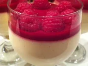 Bayrische Creme mit Himbeermark - Rezept