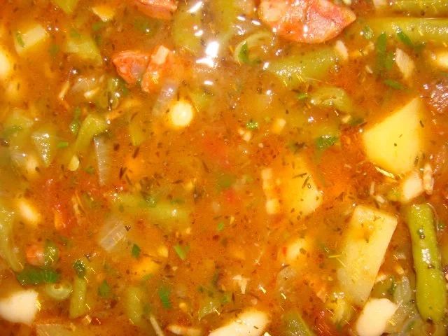 Eintopf : Scharfer Zweibohnentopf mit Chorizowurst - Rezept - Bild Nr. 2