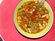 Eintopf : Scharfer Zweibohnentopf mit Chorizowurst - Rezept