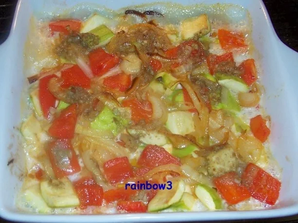 Auflauf: Lachs unter Gemüse versteckt - Rezept - Bild Nr. 2