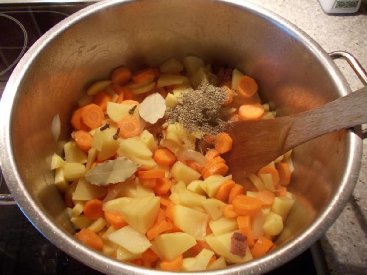Kartoffel Karottengemüse mit Dörrfleisch - einfach - 227 kcal/100g