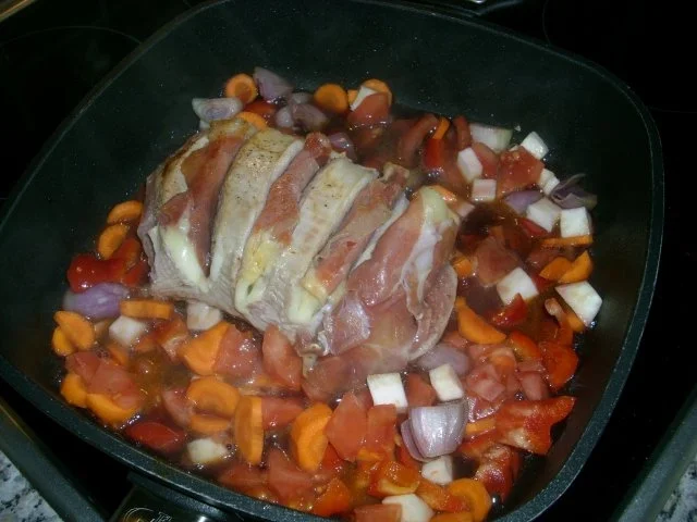 Kalbsfächerbraten mit Rotweingemüse>> - Rezept - Bild Nr. 4