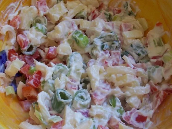 Gratinierte Kartoffeln mit Ziegenfrischkäse und Apfel-Paprika-Füllung - Rezept - Bild Nr. 2