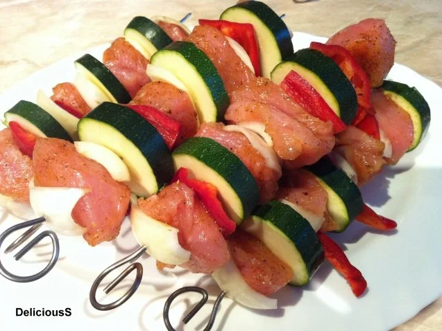 Puten - Gemüse - Spieße vom Grill - Rezept