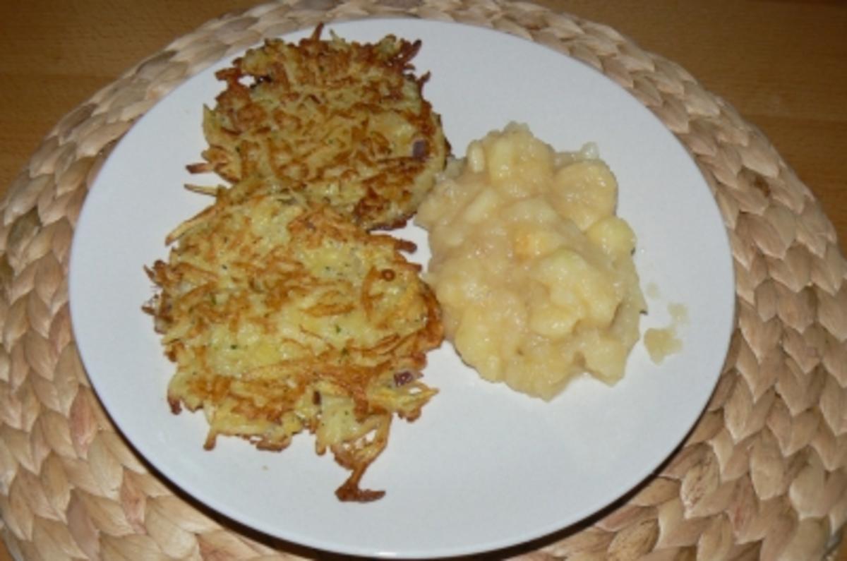 Kartoffelpuffer mit Apfel-Bananenkompott - Rezept - kochbar.de