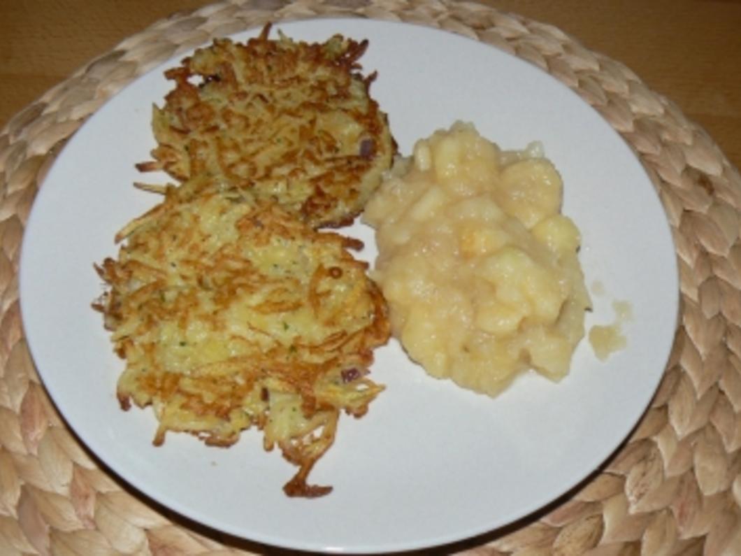 Kartoffelpuffer mit Apfel-Bananenkompott - Rezept - kochbar.de
