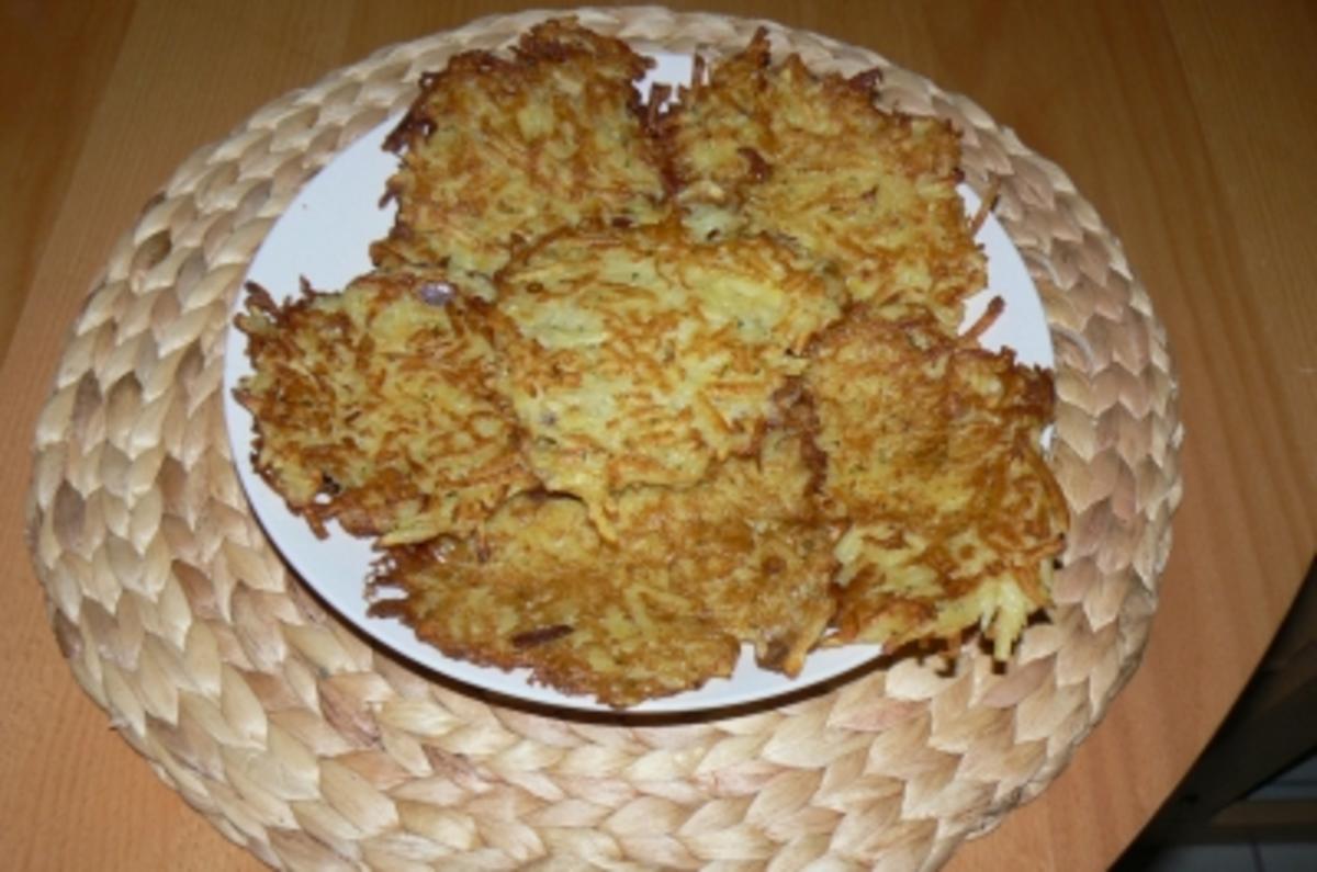 Kartoffelpuffer mit Apfel-Bananenkompott - Rezept