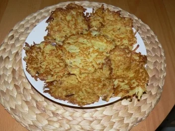 Kartoffelpuffer mit Apfel-Bananenkompott - Rezept