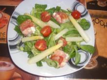 Feldsalat mit Spargel und Ziegenkäse Päckchen - Rezept