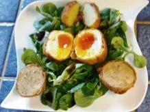 "Feldsalat" mit dreierlei paniertem - Rezept - Bild Nr. 2