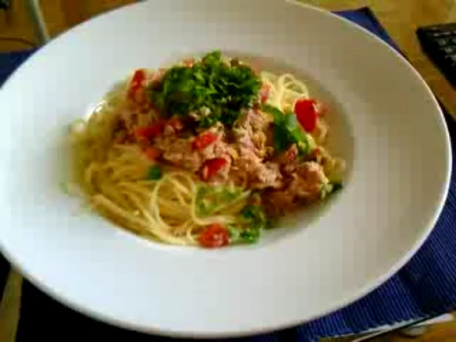 Rezept: Thunfischspaghetti - So wie ich sie mag - Thunfischspaghetti - So wie ich sie mag - - Rezept