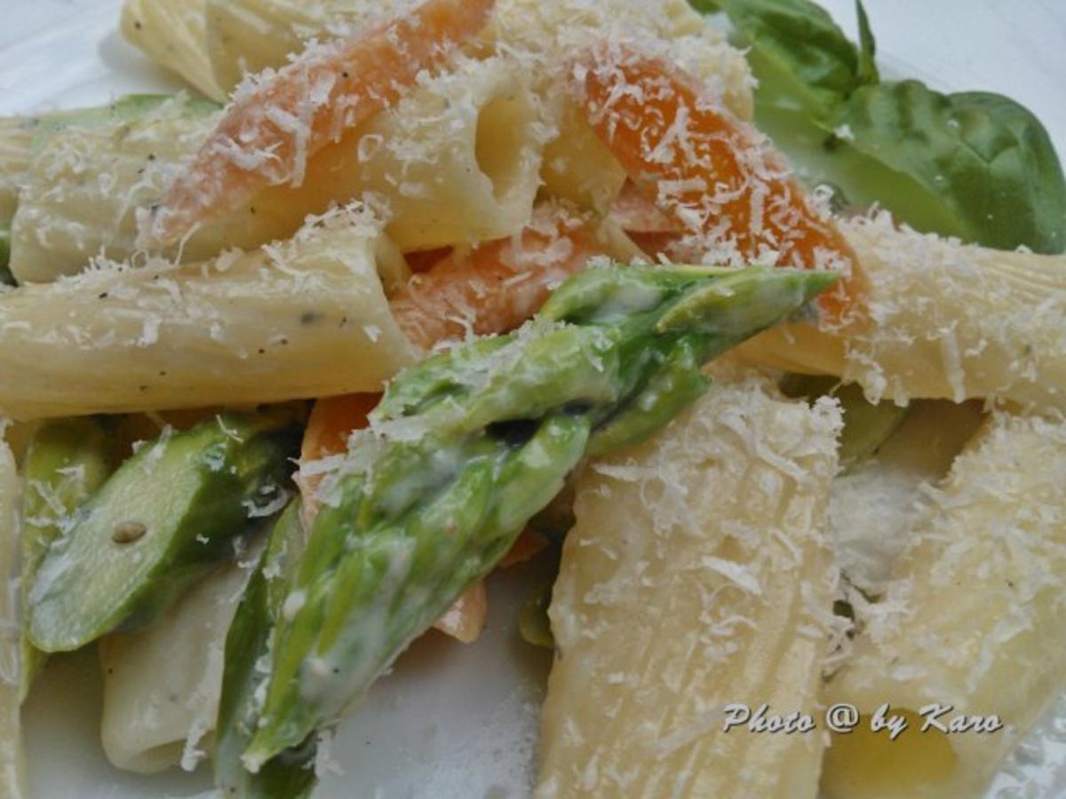 Spargel - Möhren Mix mit Gorgonzola Pasta - Rezept - Bild Nr. 2