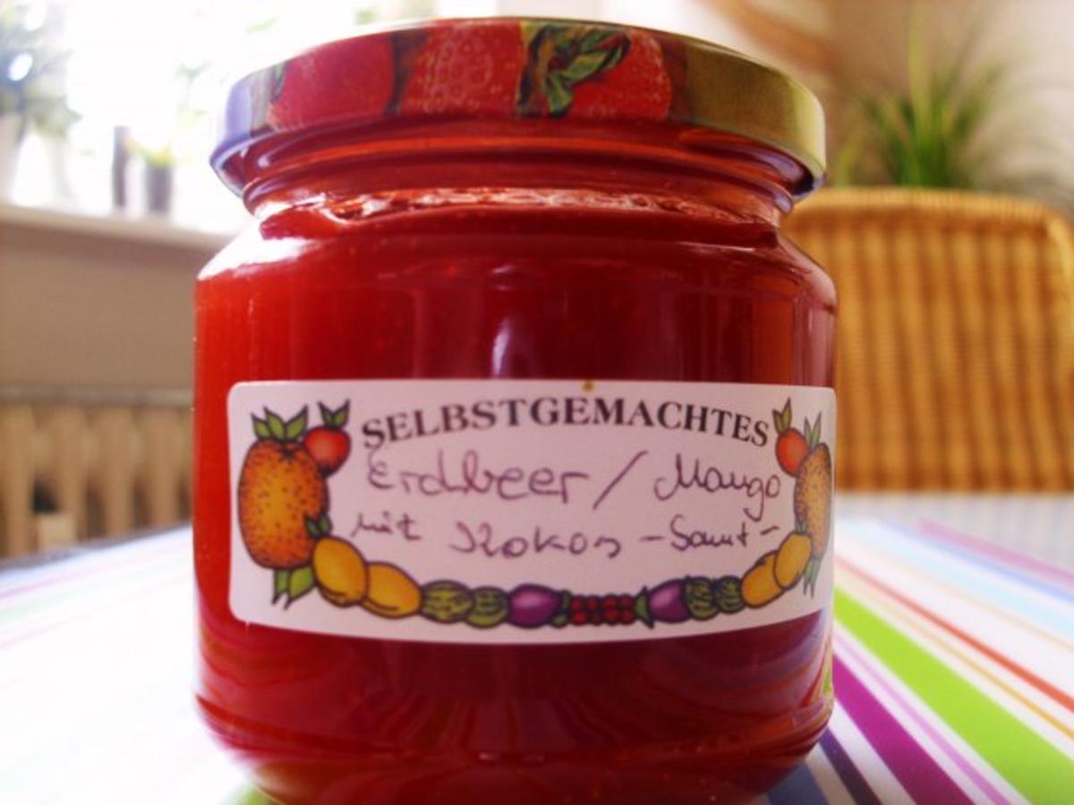 Erdbeer-Mango Marmelade mit Kokos - Rezept - kochbar.de