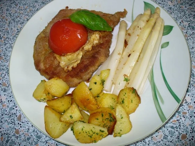 Schnitzel mit Spargel und Schwenkkartoffeln - Rezept - Bild Nr. 13