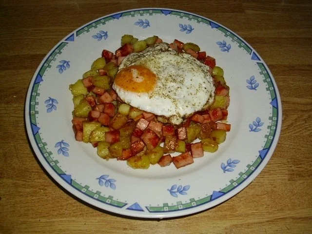 Rezept: Kartoffel-Leberkäse-Pfanne Kartoffel-Leberkäse-Pfanne - Rezept