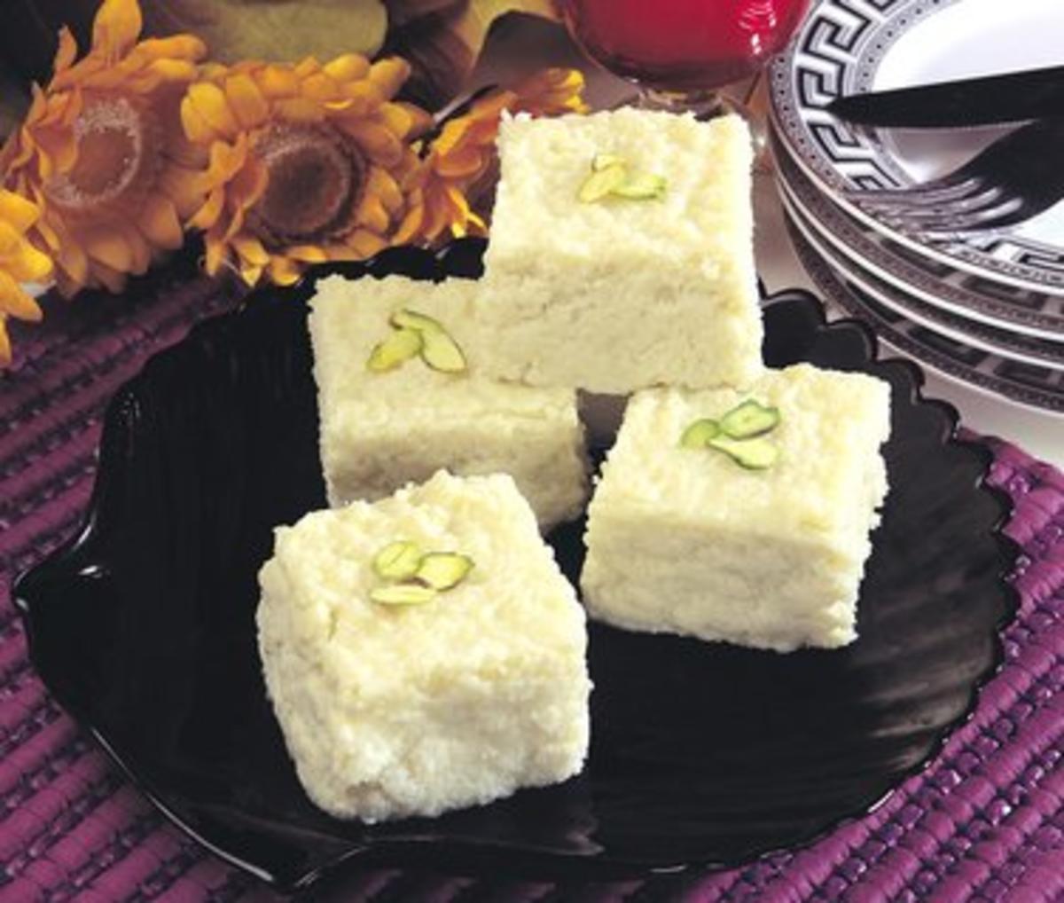 Sandesh mit Paneer und Mandelblättchen - Rezept Von Einsendungen
ichbines1