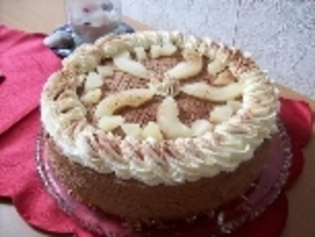 Schokoladen-Birnen-Torte - Rezept