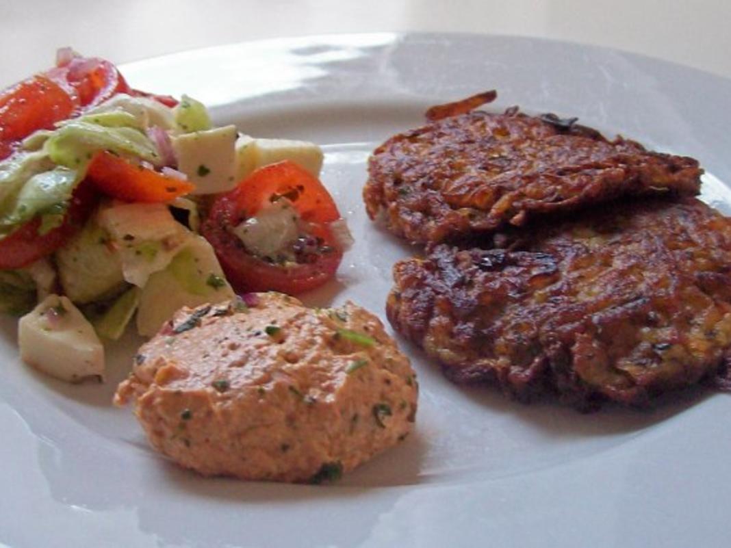 Herzhafte Kräuter Kartoffel Rösti - einfach - 140 kcal/100g