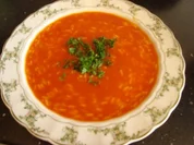 Tomatensuppe mit Reiseinlage - Rezept
