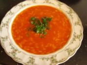 Tomatensuppe mit Reiseinlage - Rezept