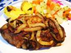 Rinderleber mit viel Zwiebeln - Rezept