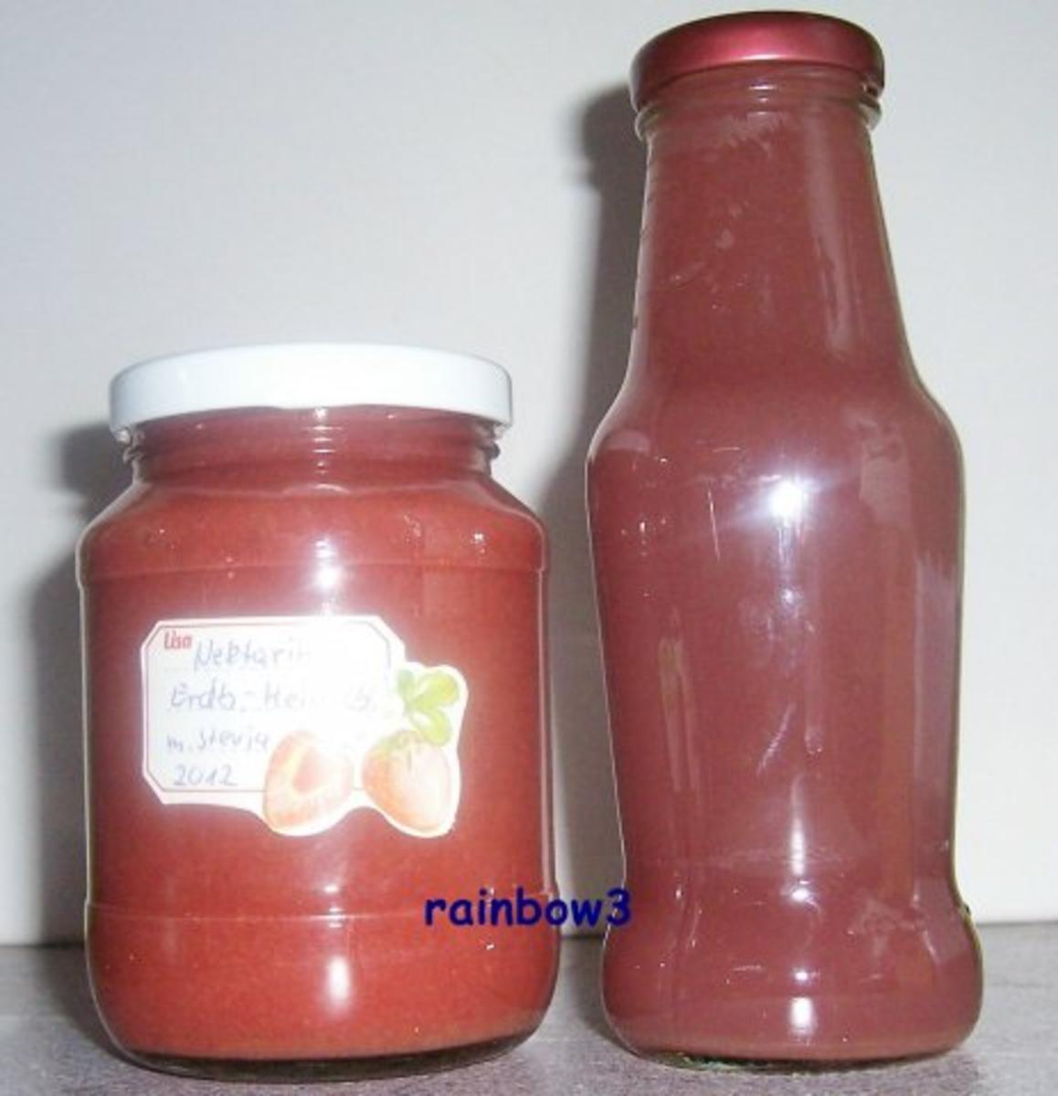 Bilder für Einmachen: Nektarinen-Erdbeer-Heidelbeer-Marmelade - Rezept