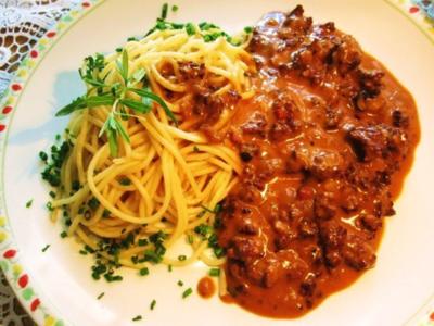 Rezept: Hacksoße vom Wild - einfache Art Hacksoße vom Wild - einfache Art - Rezept
